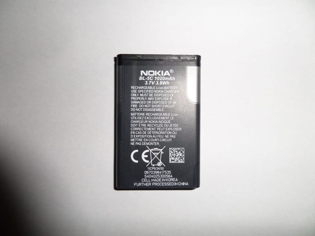 3.7 volt 3.8 Wh Nokia Cellphone Battery