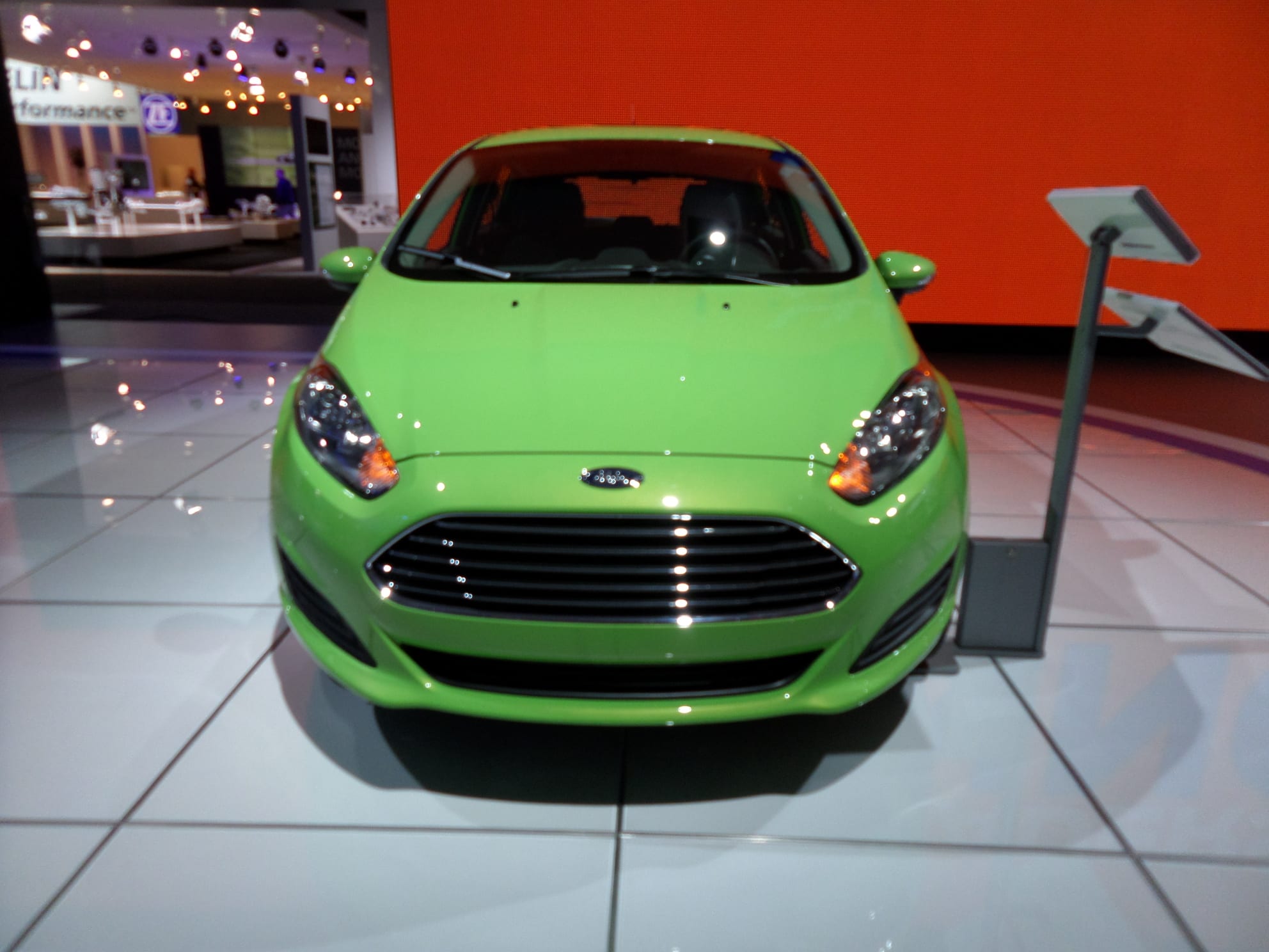 Green 2014 Ford Focus.