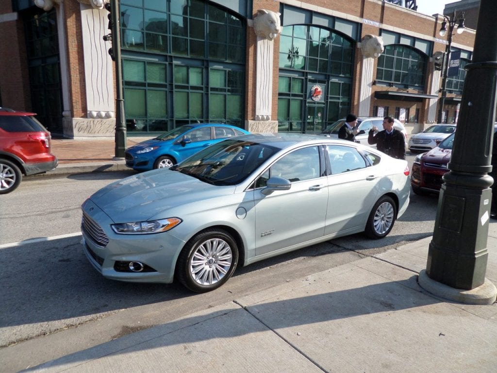 Silver 2014 Ford Fusion Energi - Side View