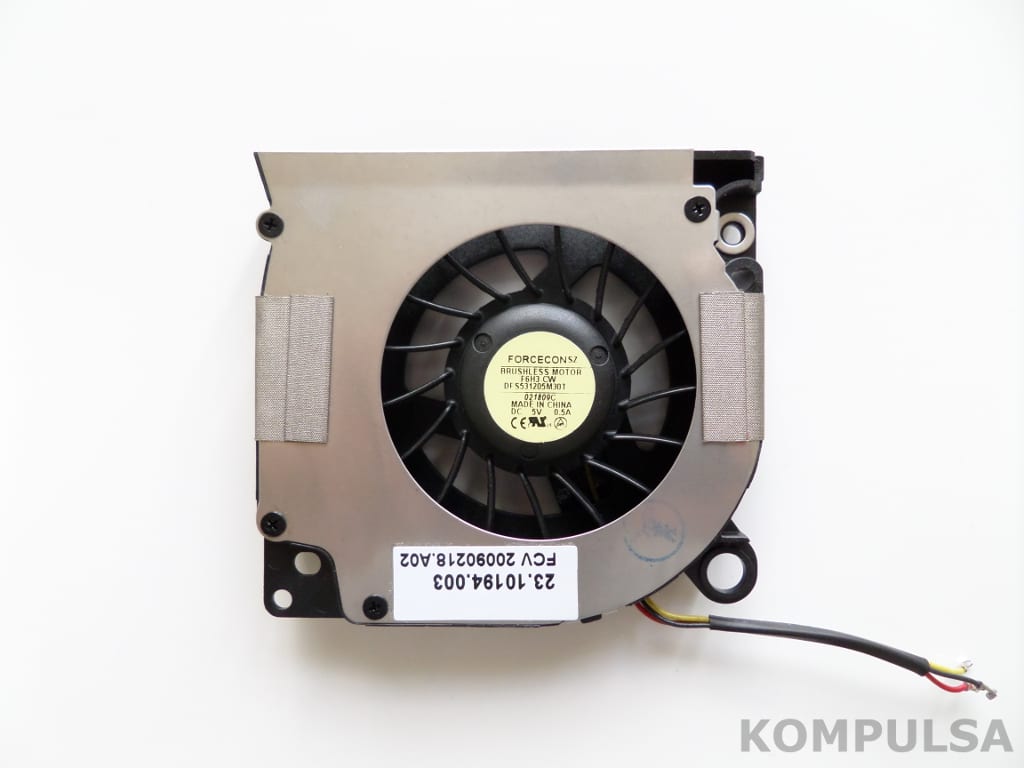 The top of a 5 volt, 0.6 amp laptop cooling fan.