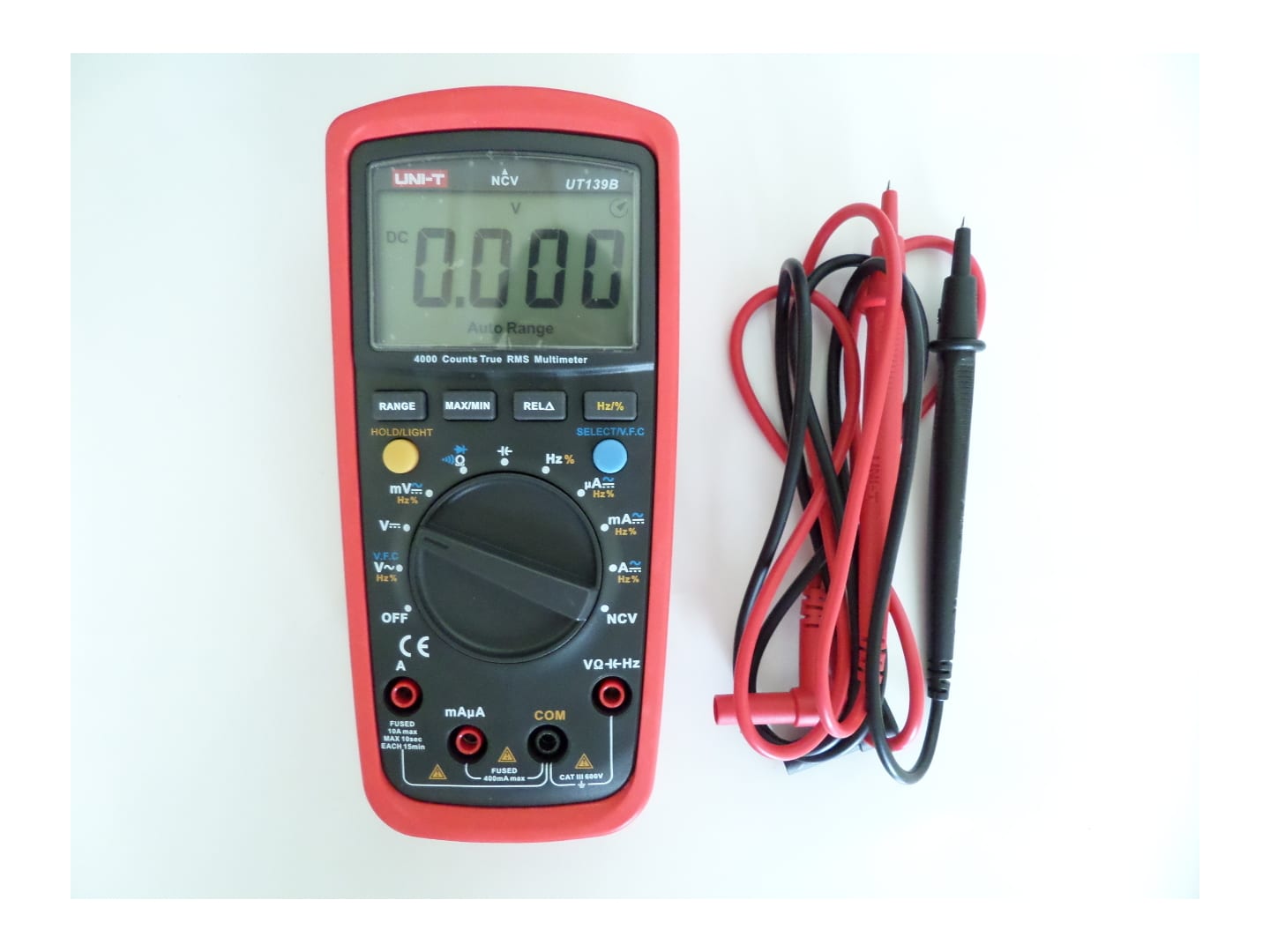 The Uni-T UT139, a True RMS multimeter with 4000 counts.