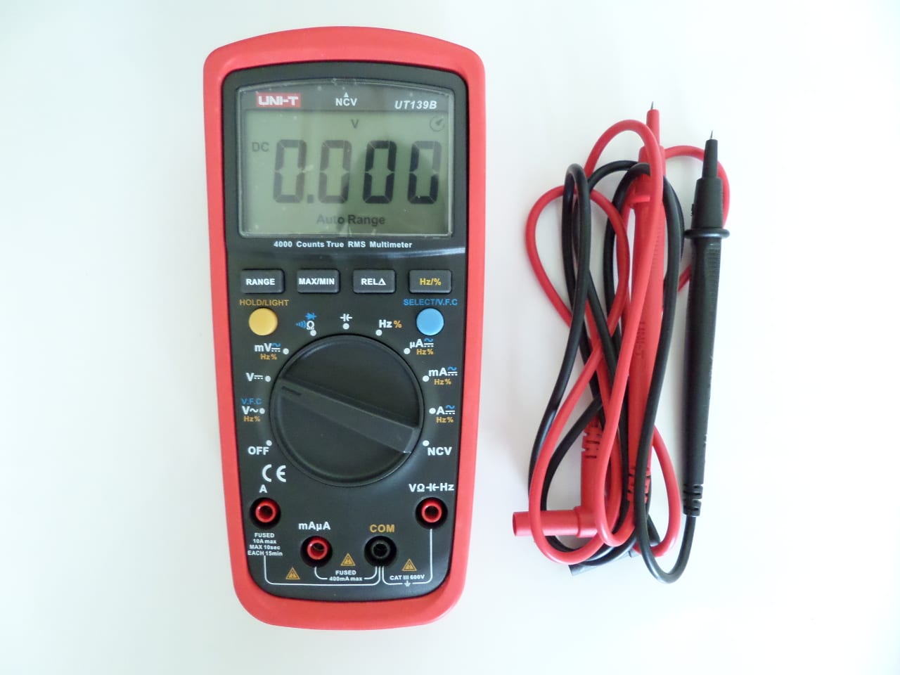 The Uni-T UT139, a True RMS multimeter with 4000 counts.