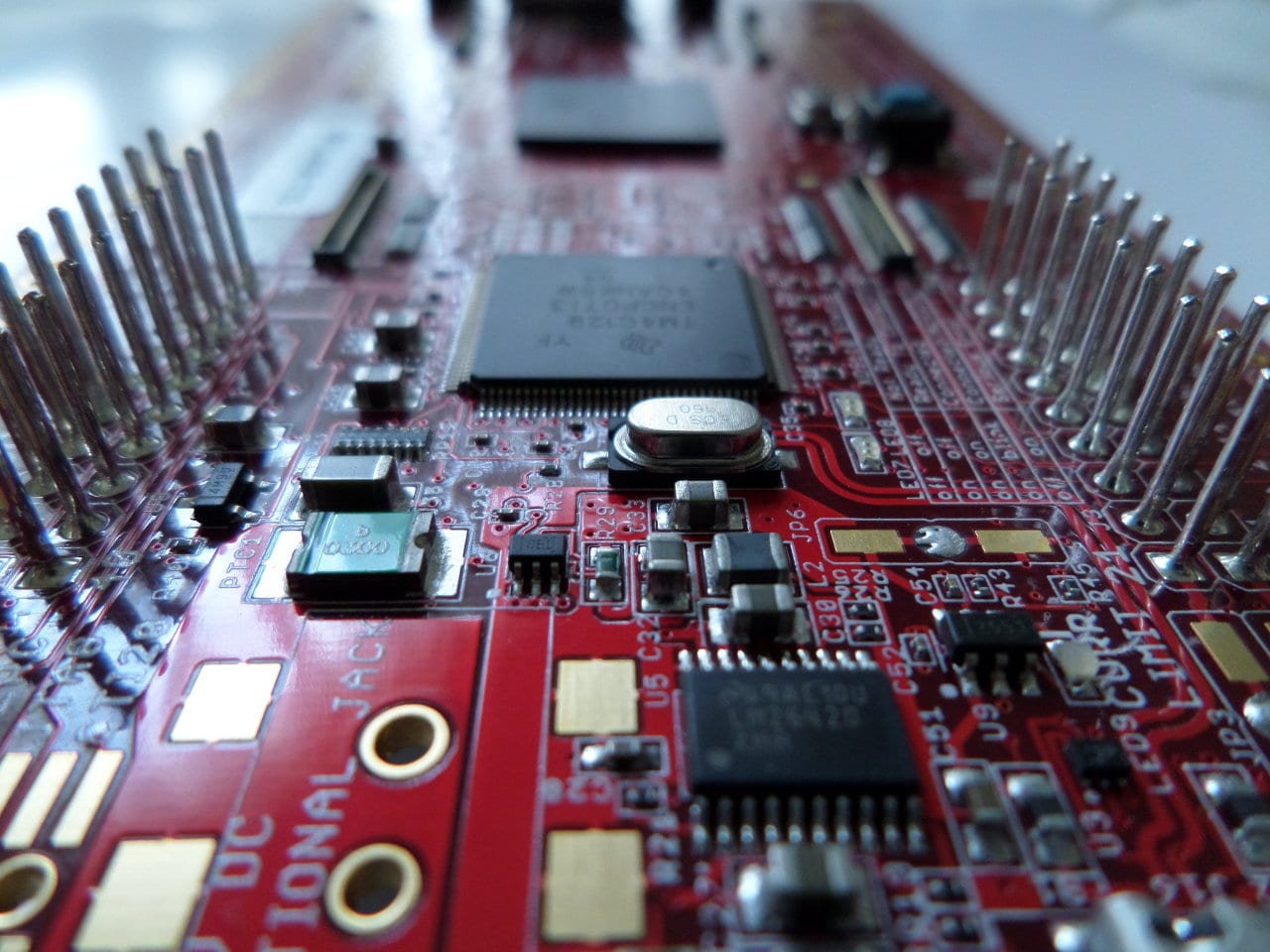 Texas Instruments Launchpad RM57L microcontroller kit.