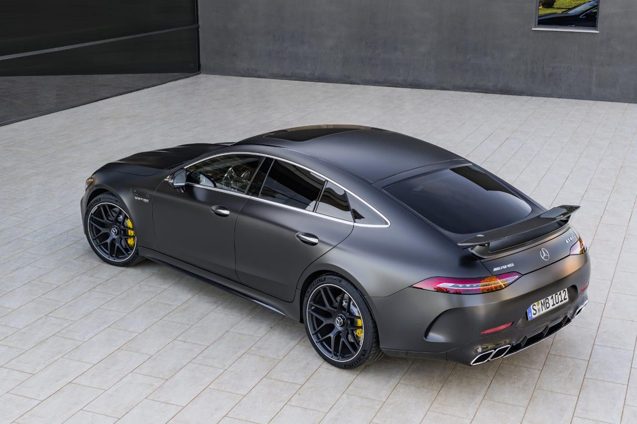 AMG GT 63S 4MATIC Rear and Side Aerial View