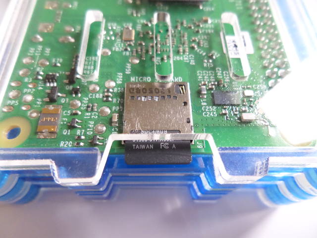 microSD card in a Raspberry Pi.