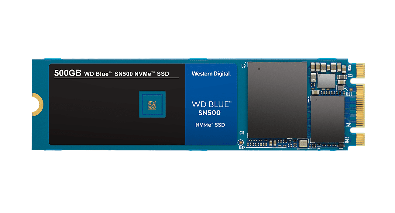 WD Blue SN500 solid state drive.