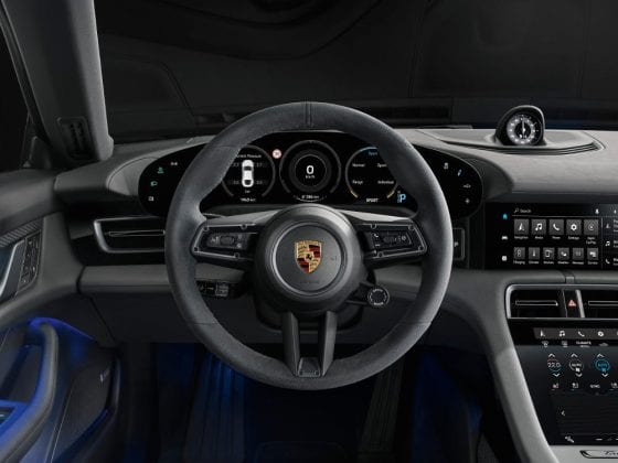 Porsche Taycan 4S car dashboard