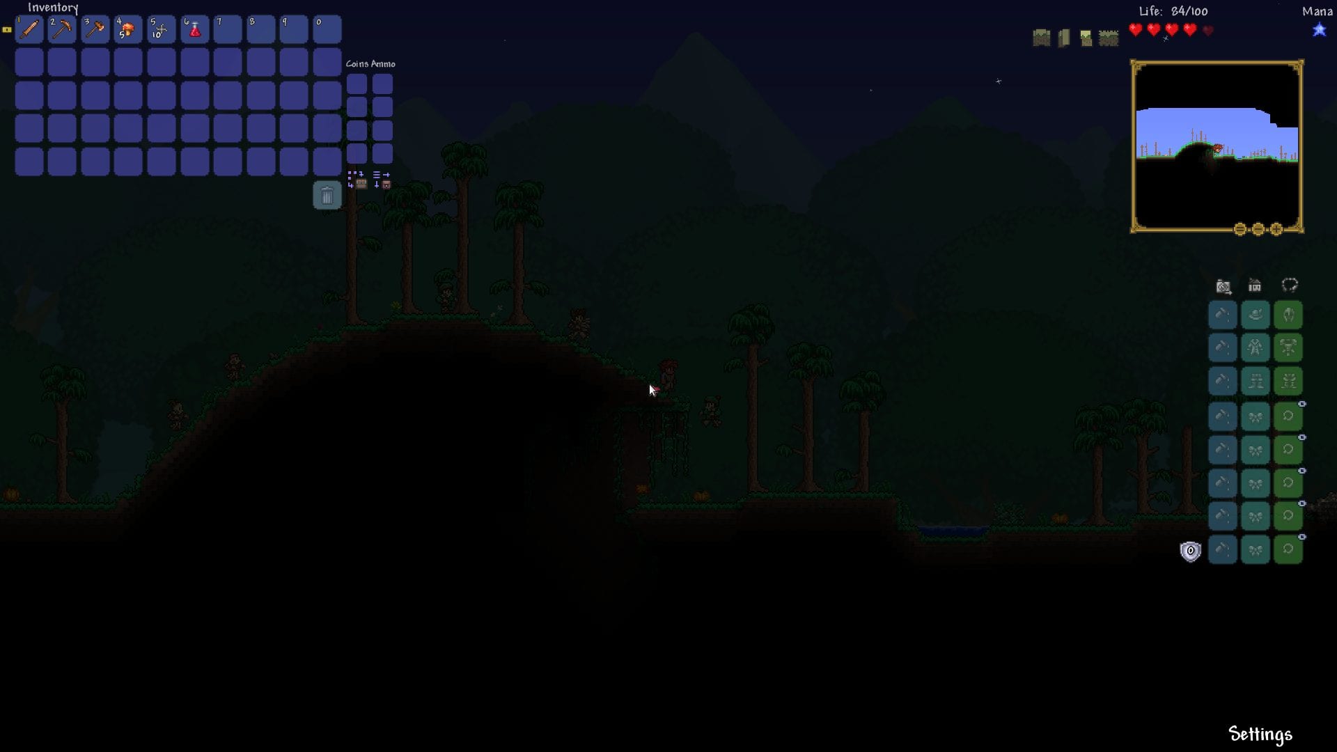 Screenshot of Terraria, a game on Linux.