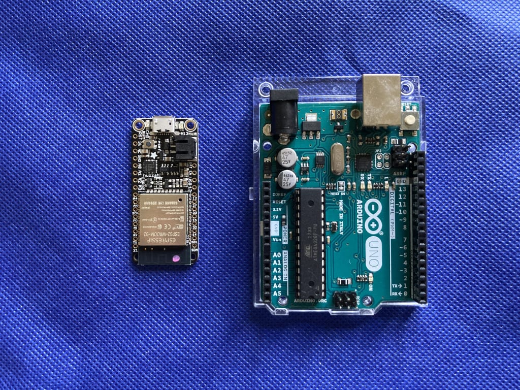 Arduino and ESP32 microcontroller kits
