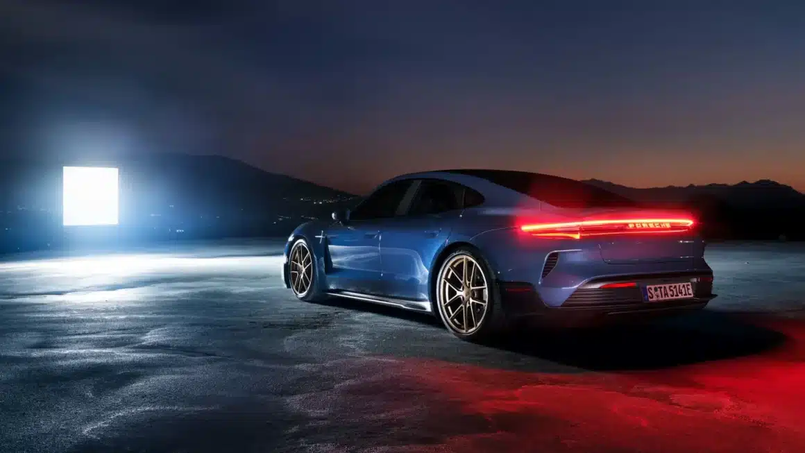 Porsche Taycan Turbo GT sedan. Car