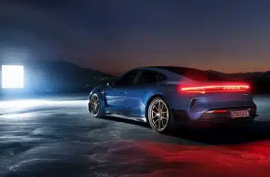 Porsche Taycan Turbo GT sedan. Car