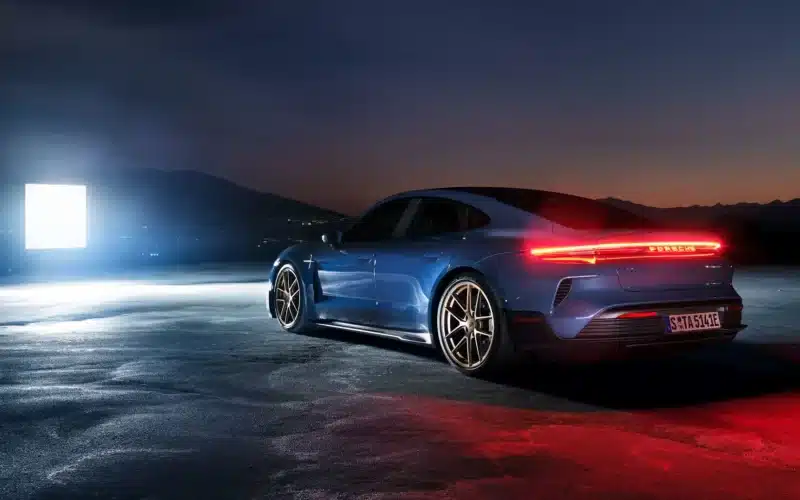 Porsche Taycan Turbo GT sedan. Car